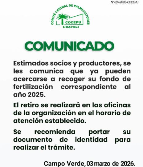 COMUNICADO - Socios y Productores